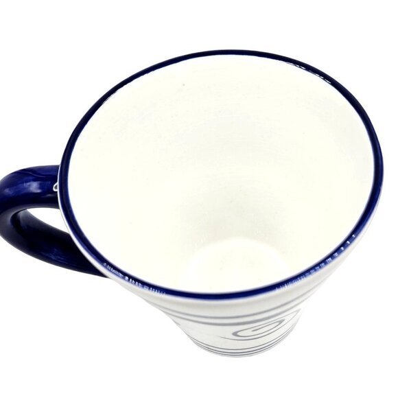 Hand Painted Blue Bayou And White Mug, Cardinal, INC 20oz - Picture 3 of 7